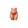 String sexy rouge en dentelle avec chaînes 